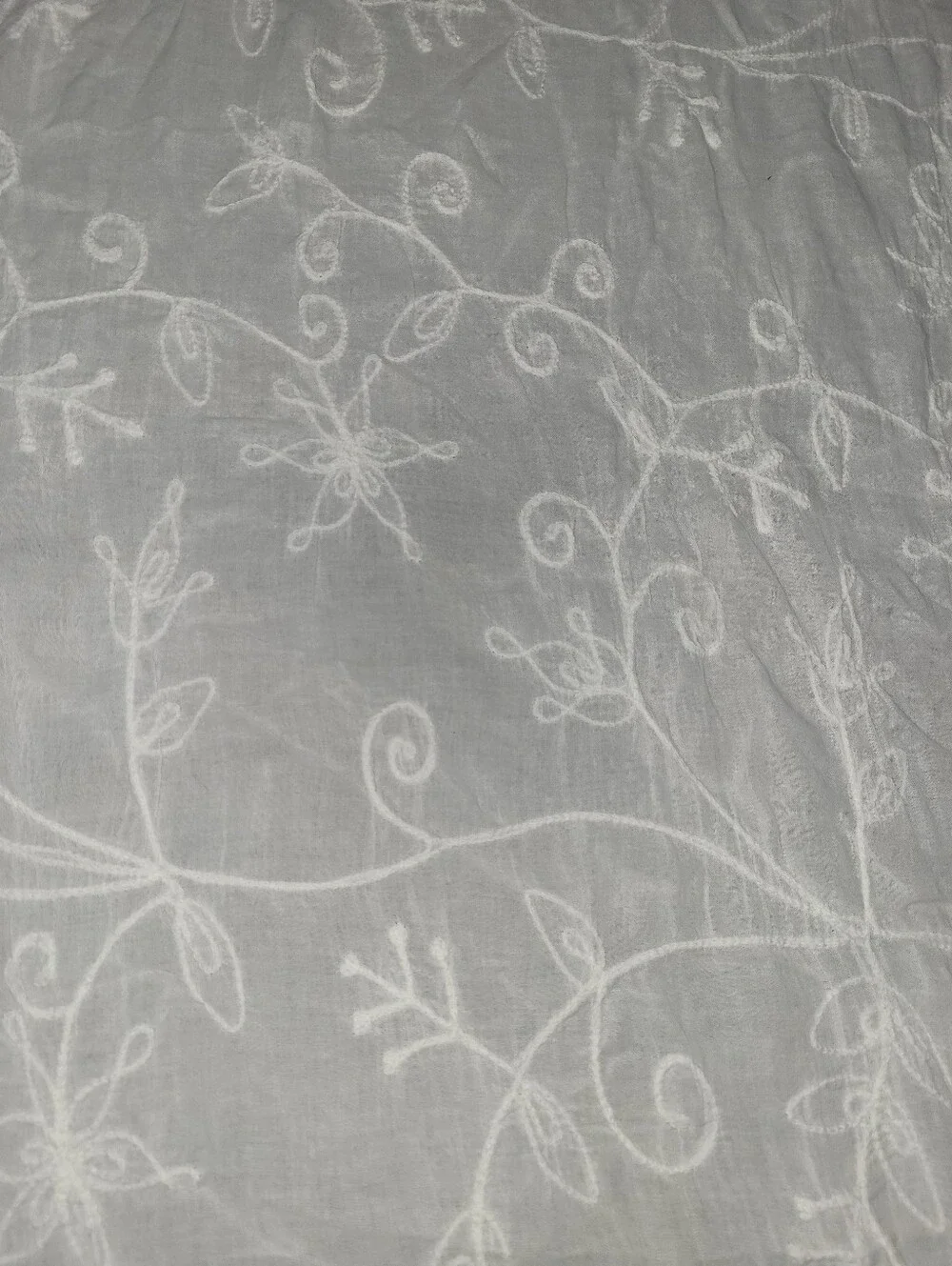 (7x) Allen + Roth Cotton Floral Embroidered Curtain Panels